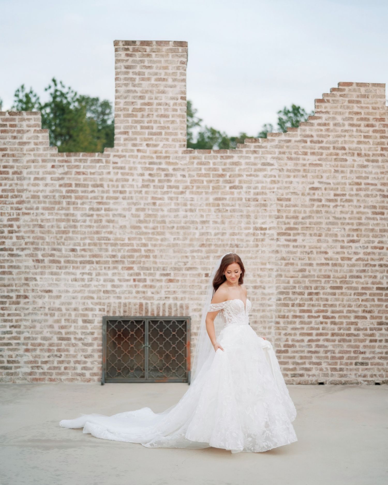 Bride in a freshly cleaned gown